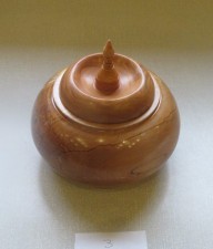 Lidded pot in Alder and Cherry won a highly commended certificate for Geoff Christie